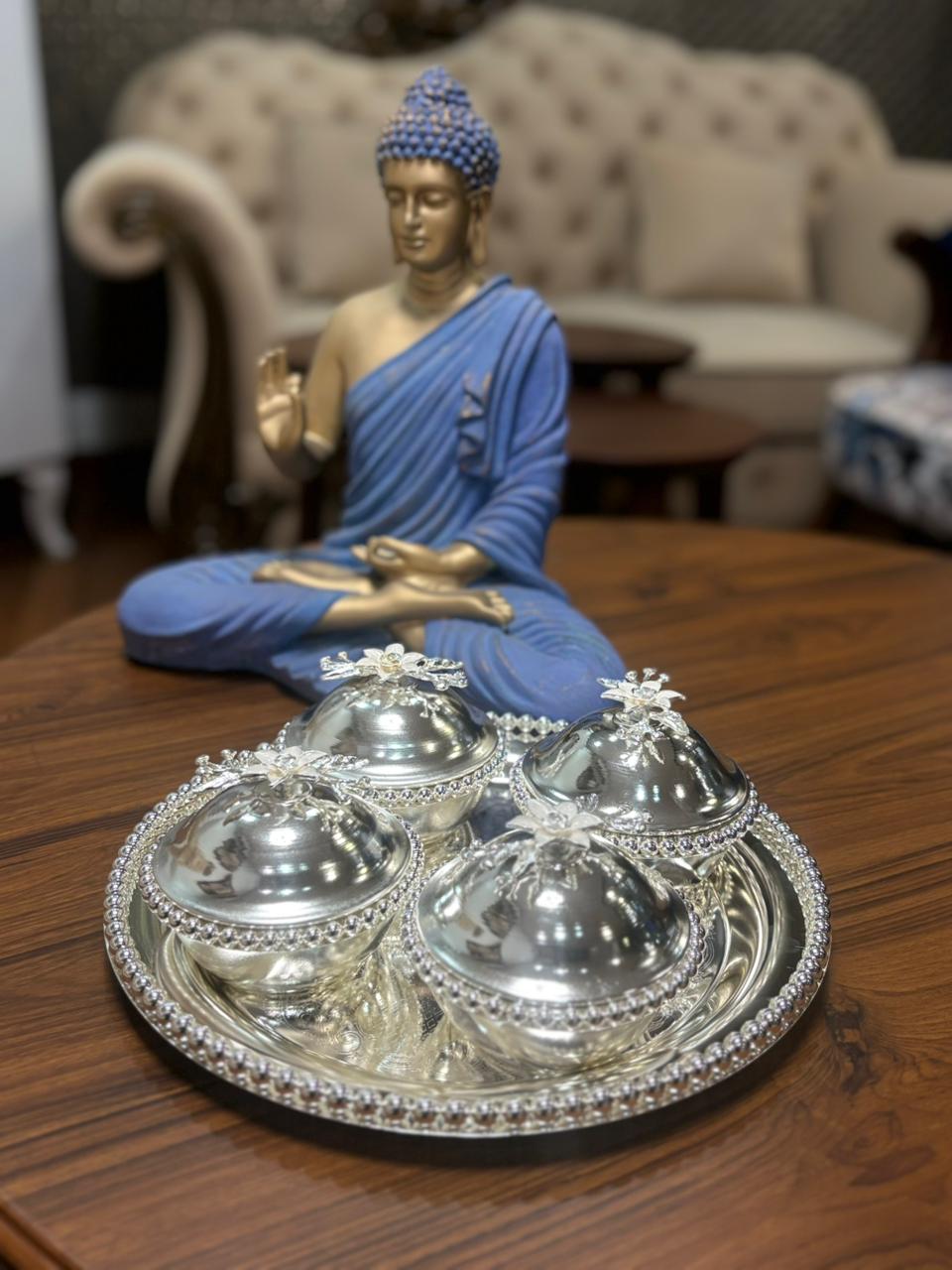 Four Bowl Silver Serving Set