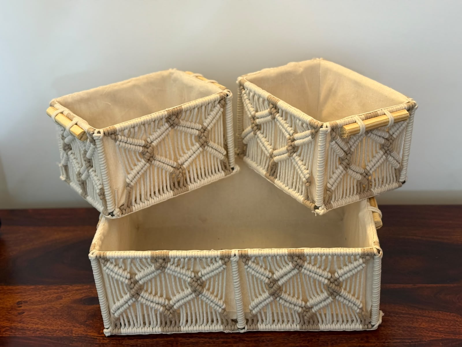 Macrame Storage Basket Set